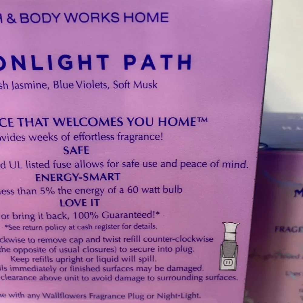 DAMAGED Bath & Body Works Wallflowers Moonlight Path 8-2 Packs DISCONTINUED